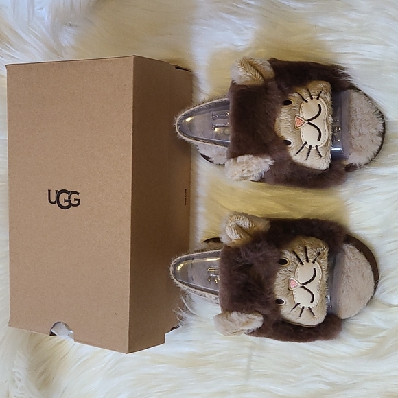 Nib Ugg Fluff Yeah Slide Lion Stuffie 